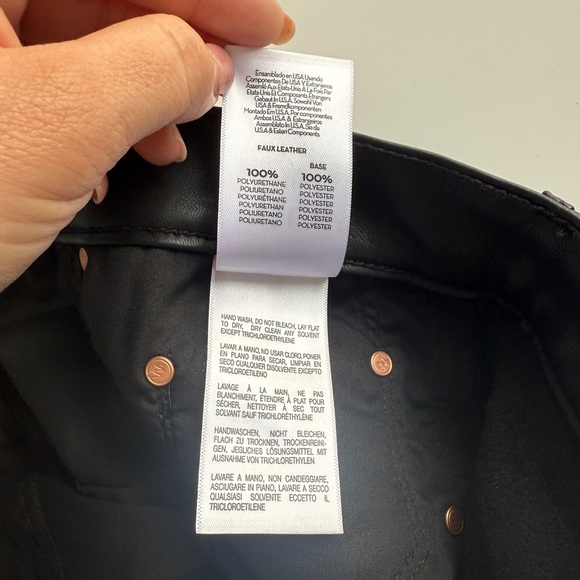 Mother The Undercover Faux Leather Wide Leg Pants Wax On Wax Off Sz 30 Classic - Picture 12 of 13